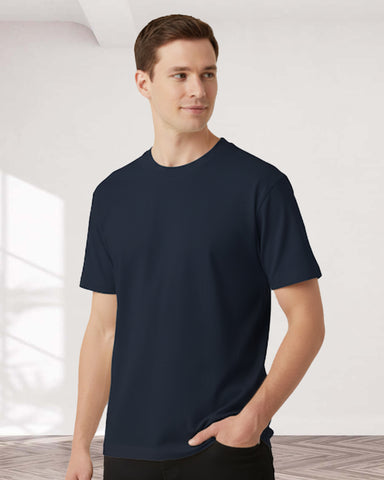 UNISEX OVERSIZED BOX T-SHIRT (NAVY BLUE)