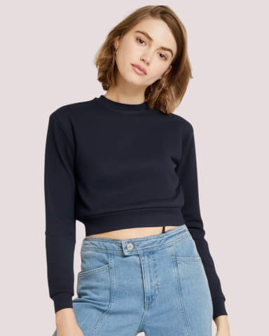 CROPPED SKY BLUE SWEATSHIRT