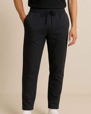 STRAIGHT TROUSER PANTS (BLACK)