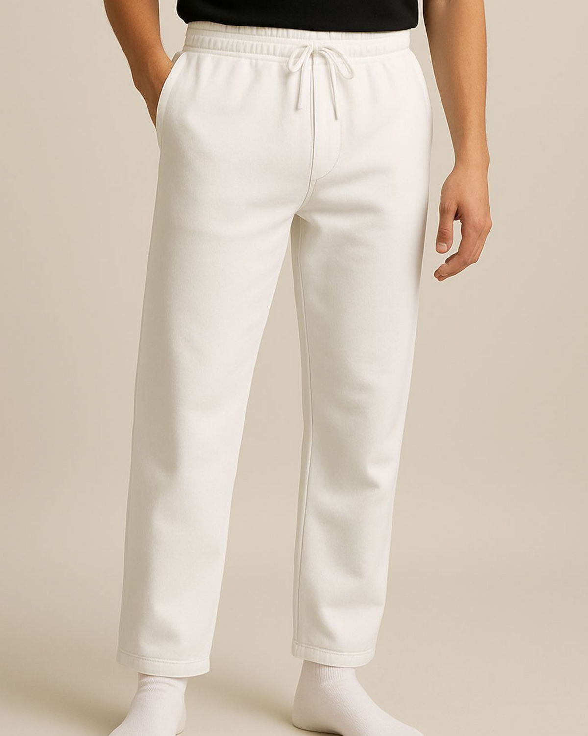 STRAIGHT TROUSER PANTS (OFF-WHITE)