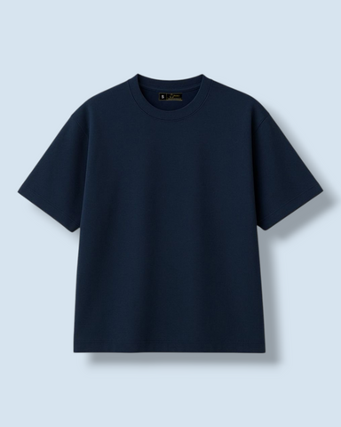 UNISEX OVERSIZED BOX T-SHIRT (NAVY BLUE)